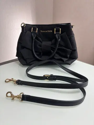 Maison de FLEUR 메종 드 플뢰르 소프트 리본 백 블랙