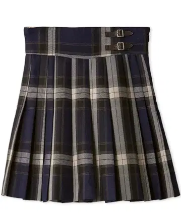 스나이델 플리츠 스카숏 팬츠 네이비