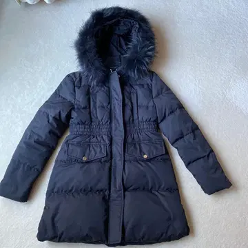 퍼 포함 블랙 다운 자켓 XS-S