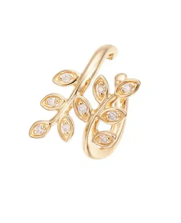 [ 새상품급 ] 츠츠미 10K 이어커프 리프 모티브