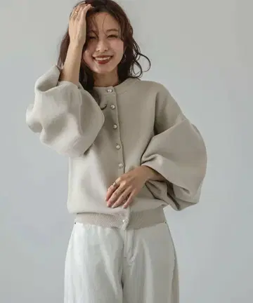 La-gemme 2way 펄 니트 가디건