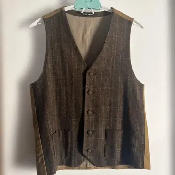 FRANK LEDER 체크 무늬 브라운 베스트