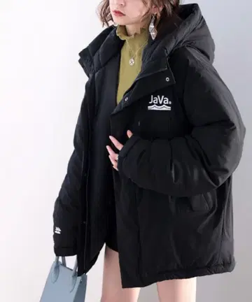 classicalelf 페이크 다운 미들 기장 오버 사이즈 자켓