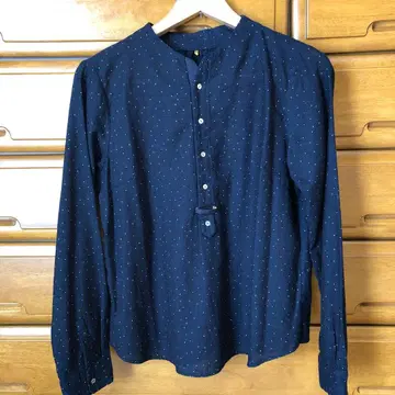 팔라스 팰리스 사이즈 3 네이비 도트 무늬 긴팔 셔츠