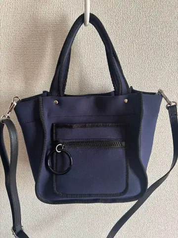 PAPILLONNER 스퀘어 WET 라인 토트백 S 2way