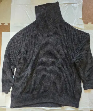 ABYTS 터틀넥 와플 니트 블랙 3