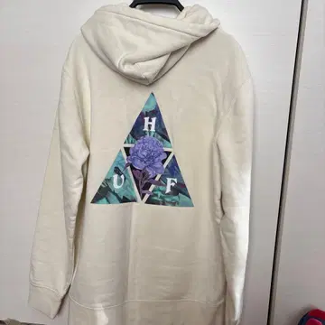 HUF 크림색 후드티