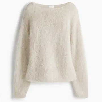 H&M 모헤어 블렌드 스웨터 라이트 베이지 L