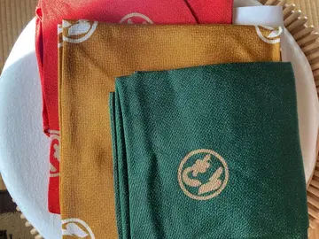 ISETAN 보자기 세트 빨간색 노랑 그린