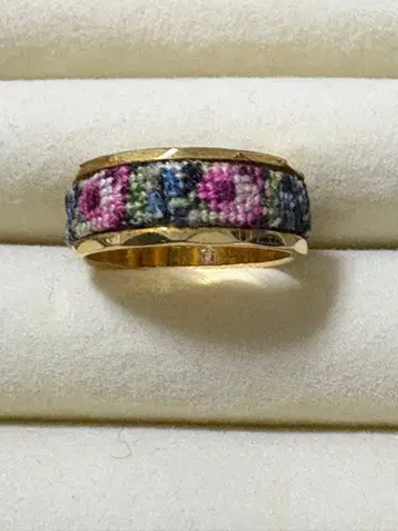 AUSTRIA 푸치 포원 자수 반지 골드링 #8호