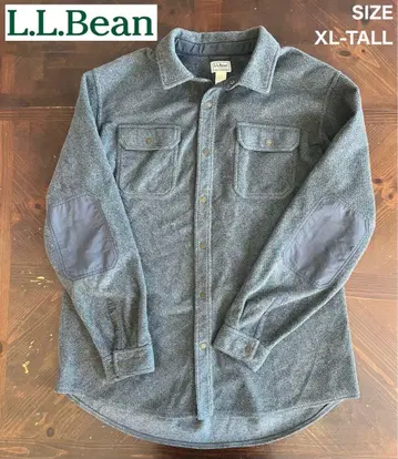 L.L.Bean 셔츠 자켓 XL-TALL 그레이 팔꿈치 패치 팔꿈치 덧댐