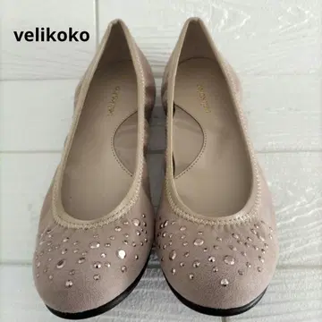 베리코코 비쥬 장식 베이지 플랫슈즈 미사용 새상품