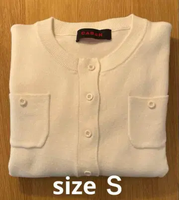 CABaN 코튼 캐시미어 크루넥 가디건 S