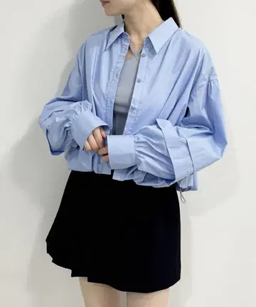 코코딜 벌룬 숏 셔츠 블루 M