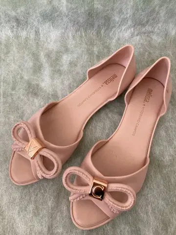 멜리사 x VITORINO CAMPOS 러버 신발 핑크 베이지 26.5