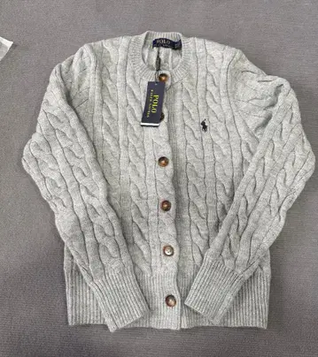 새상품 폴로베어 폴로 랄프 로렌 니트 그레이 가디건