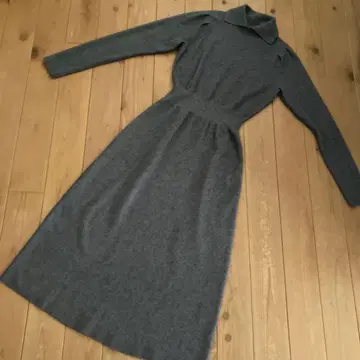 내추럴 뷰티 베이직 그레이 니트 롱 원피스