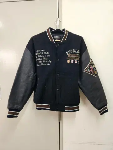 NEOBLOOD 바시티 자켓 네이비/블랙