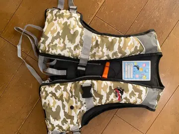 카모플라쥬 구명 조끼 L 사이즈