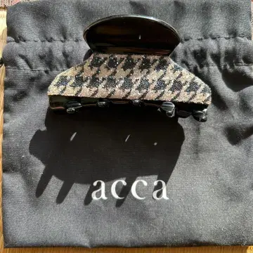 acca 하운드 투스 헤어 클립 가로 길이 9cm