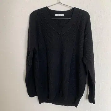 JOURNAL STANDARD relume V넥 긴팔 스웨터 블랙