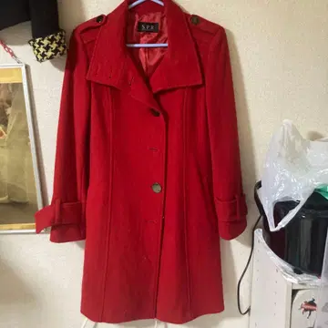 S.P.R 레드 롱 코트 사이즈 88