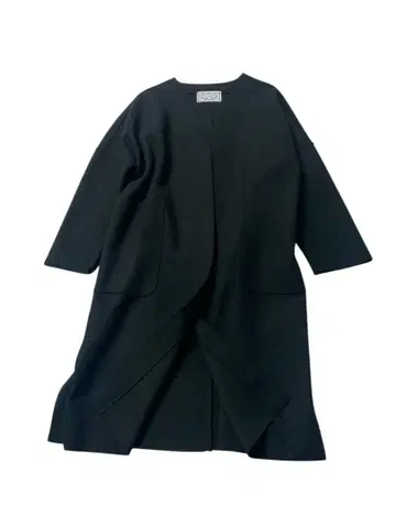 e281 DOSDIOSAS 블랙 롱 노카라 코트