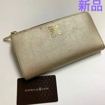 [ 새상품 ] 패트릭 콕스 L자형 지퍼 장지갑 카르텟 라인 골드
