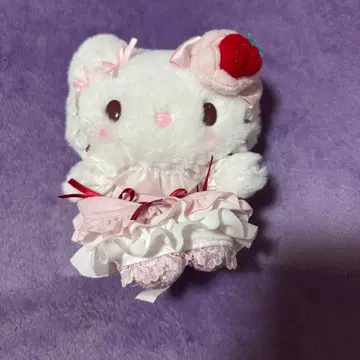 헬로키티 산리오 딸기 휘핑 케이크 시리즈 마스코트 백참