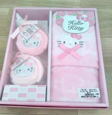 미사용 새상품 헤이세이 레트로 당시물 헬로키티 타월 세트 2006년제