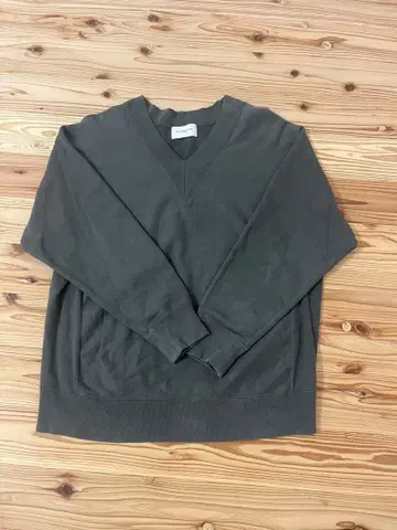 RAINMAKER KYOTO 그레이 V넥 맨투맨 기모노 슬리브 3