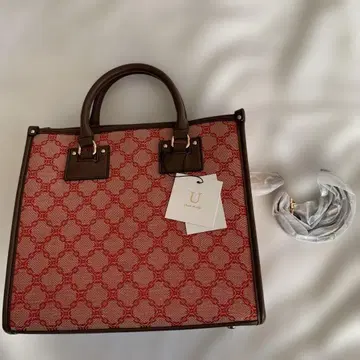 HISTOIRE 레드 베이지 중형 숄더백