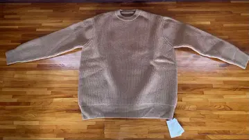 저널 스탠다드 럭스 리브 편직 베이지 긴팔 스웨터