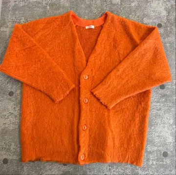 프레다 오렌지 가디건 M 사이즈