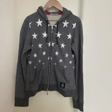 LOVELESS 별 패턴 풀 집업 후드티 그레이 사이즈 36