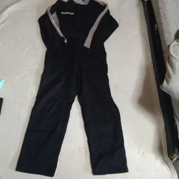 IDEMITSU 로고 블랙 긴팔 작업복