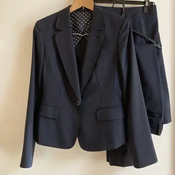 아오야마 9호 네이비 3종 세트 스트라이프 수트