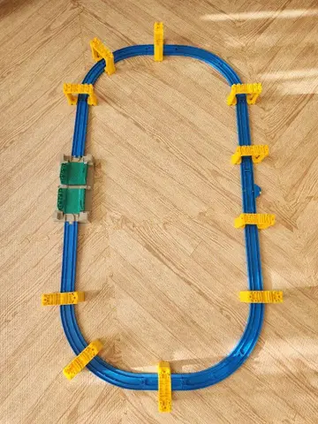 프라레일 파란색 원형 레일 세트