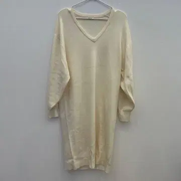 프레이 아이디 아이보리 V넥 니트 원피스