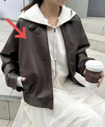 Chico 가죽 자켓 더블 지퍼