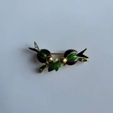 2마리 새 브로치