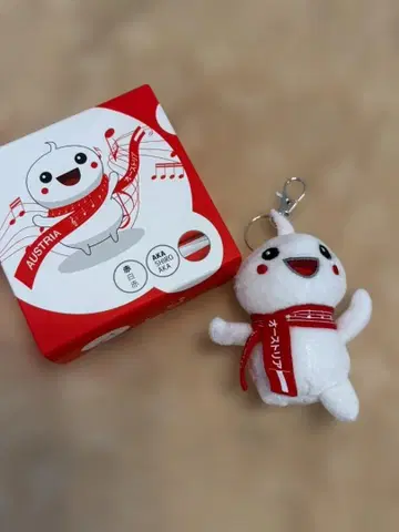 [ 미사용 새상품 ] 2025 오사카 엑스포 오스트리아 빨흰빨 키링