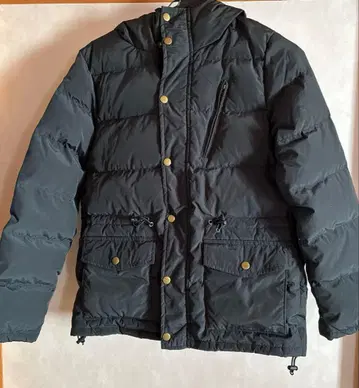 로고스 블랙 다운 자켓 후드 부착 (퍼 없음) 여성용 L 사이즈