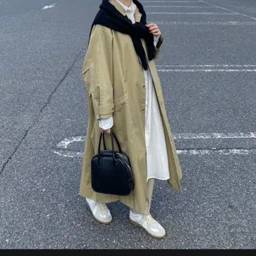 FASHIRU 베이지 롱 코트