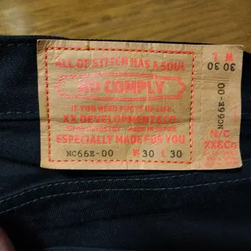 NO COMPLY NC66E-00 블랙 데님 W30