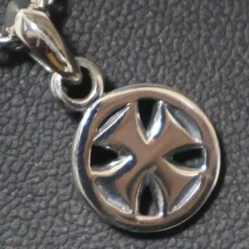 원형 시스루 조각 몰타 십자가풍 실버 925 작은 펜던트