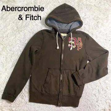 Abercrombie & Fitch 브라운 컬러 집업 후드티