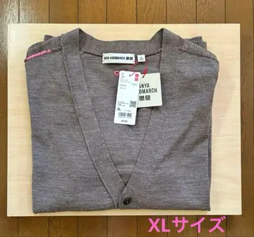 [ 미사용품 ] 유니클로 아니아 하인드마치 오버 사이즈 V넥 가디건