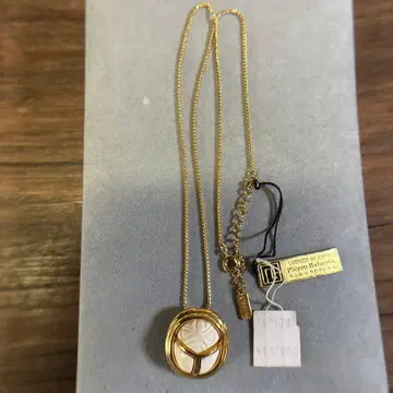 골드 도금 목걸이 화이트 스톤