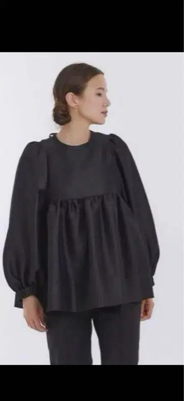 yori 샤이니 퍼프 슬리브 블라우스 38